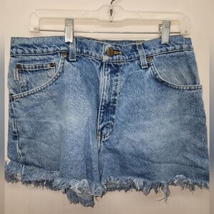 Womens Carhartt denim shorts. 34